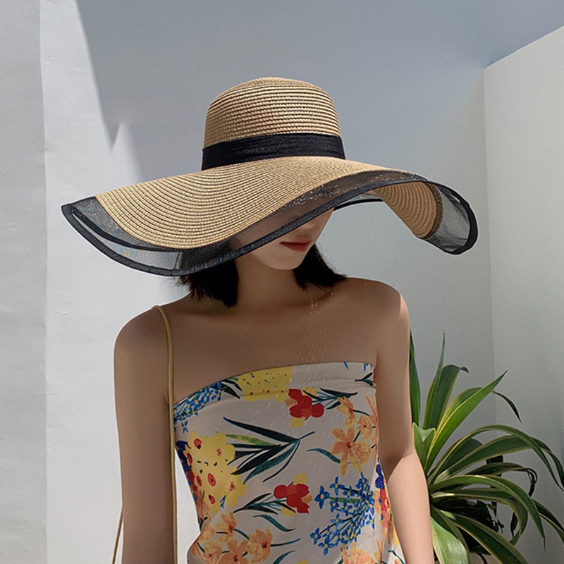 Women Sun Hat Big Eaves Waves  - Bucket Hat Straw recension och pris